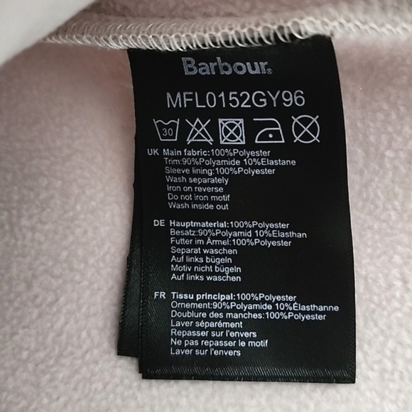 Barbour Men's Newfield Half-Zip Pullover Hoodie Top Fleece Grey Fleece Size M - Picture 10 of 12